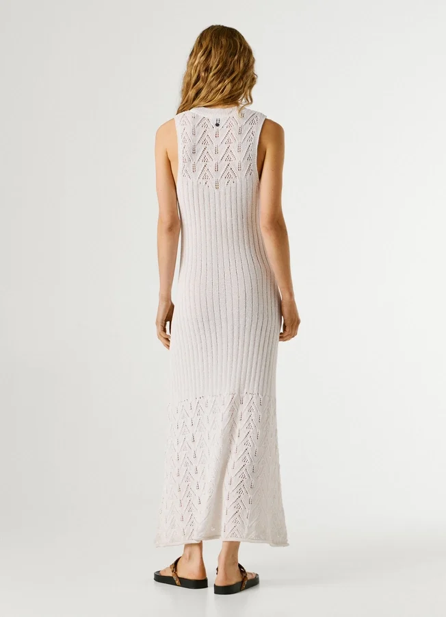 Maxikleid mit Ajour-Details Maxikleid mit Ajour-Details