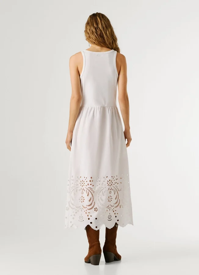 Maxikleid mit Ajour-Details Maxikleid mit Ajour-Details