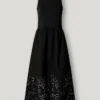 Maxikleid mit Ajour-Details Maxikleid mit Ajour-Details