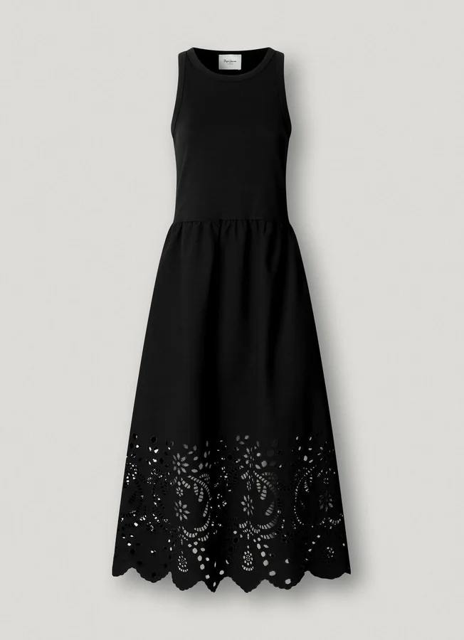 Maxikleid mit Ajour-Details Maxikleid mit Ajour-Details