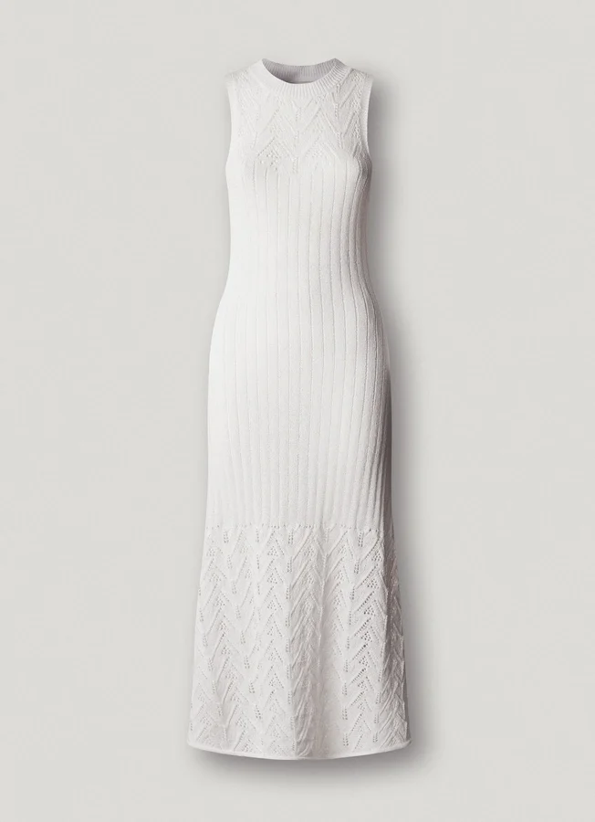 Maxikleid mit Ajour-Details Maxikleid mit Ajour-Details