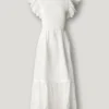 Maxikleid mit Ajour-Details