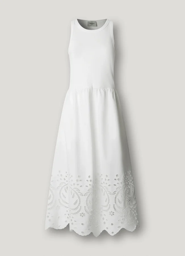 Maxikleid mit Ajour-Details Maxikleid mit Ajour-Details
