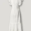 Maxikleid mit Ajour-Details