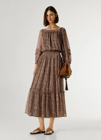 Maxikleid mit Fantasieprint