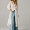 Maxikleid mit langem Hemdkragen Maxikleid mit langem Hemdkragen
