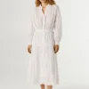 Maxikleid mit langem Hemdkragen Maxikleid mit langem Hemdkragen