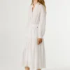 Maxikleid mit langem Hemdkragen Maxikleid mit langem Hemdkragen