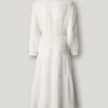Maxikleid mit langem Hemdkragen Maxikleid mit langem Hemdkragen
