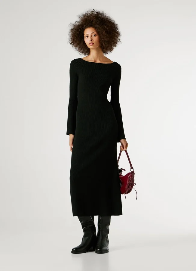 Maxikleid mit Rippstruktur Maxikleid mit Rippstruktur