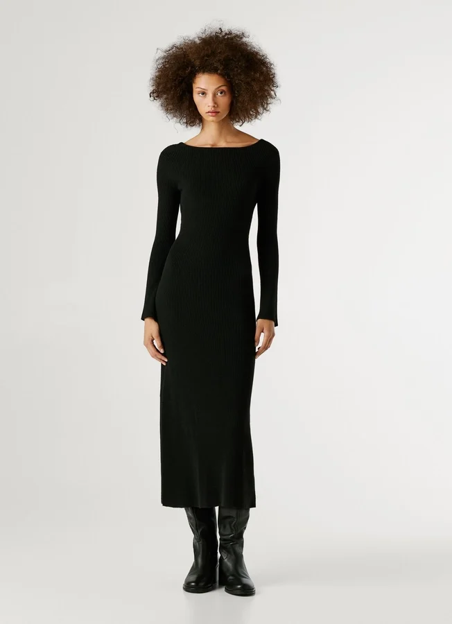Maxikleid mit Rippstruktur Maxikleid mit Rippstruktur