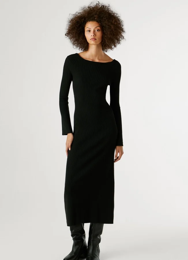 Maxikleid mit Rippstruktur Maxikleid mit Rippstruktur