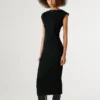 Maxikleid mit Rippstruktur