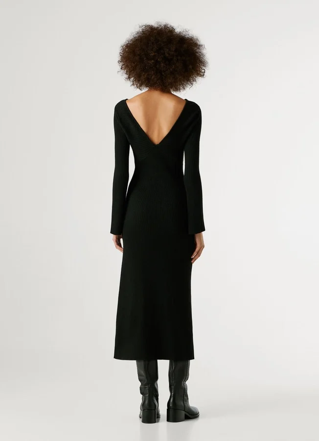 Maxikleid mit Rippstruktur Maxikleid mit Rippstruktur