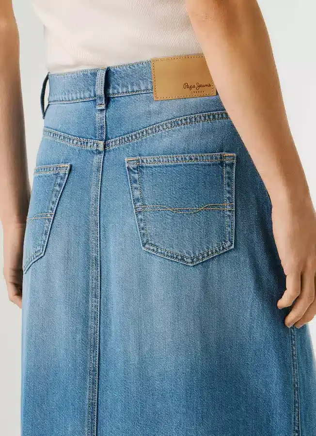 Maxirock aus Denim in Regular Fit Maxirock aus Denim in Regular Fit