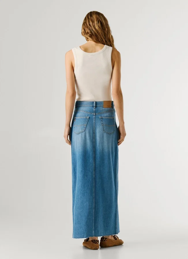 Maxirock aus Denim in Regular Fit Maxirock aus Denim in Regular Fit