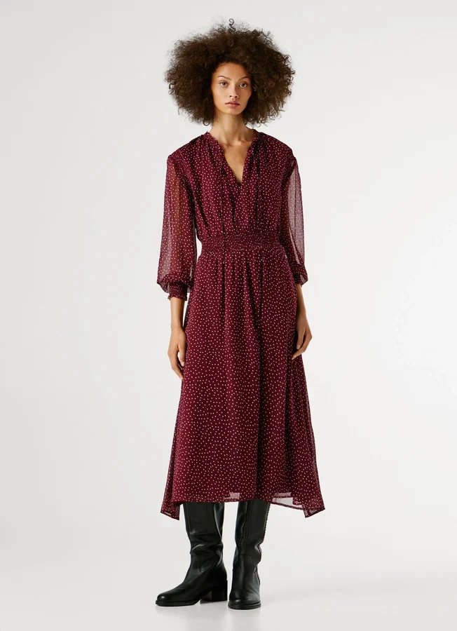 Midi-Kleid mit Polka-Dots Midi-Kleid mit Polka-Dots