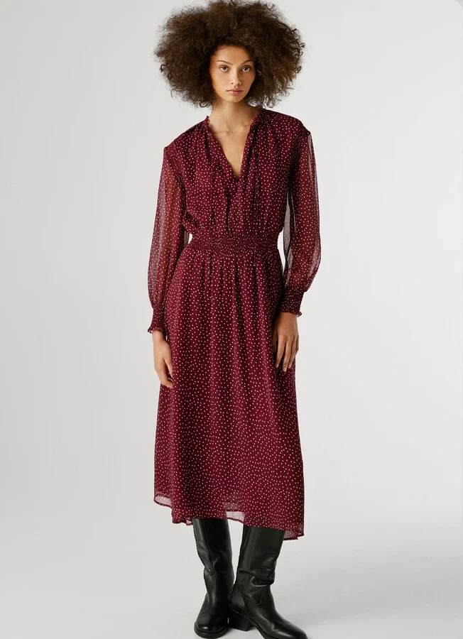 Midi-Kleid mit Polka-Dots Midi-Kleid mit Polka-Dots