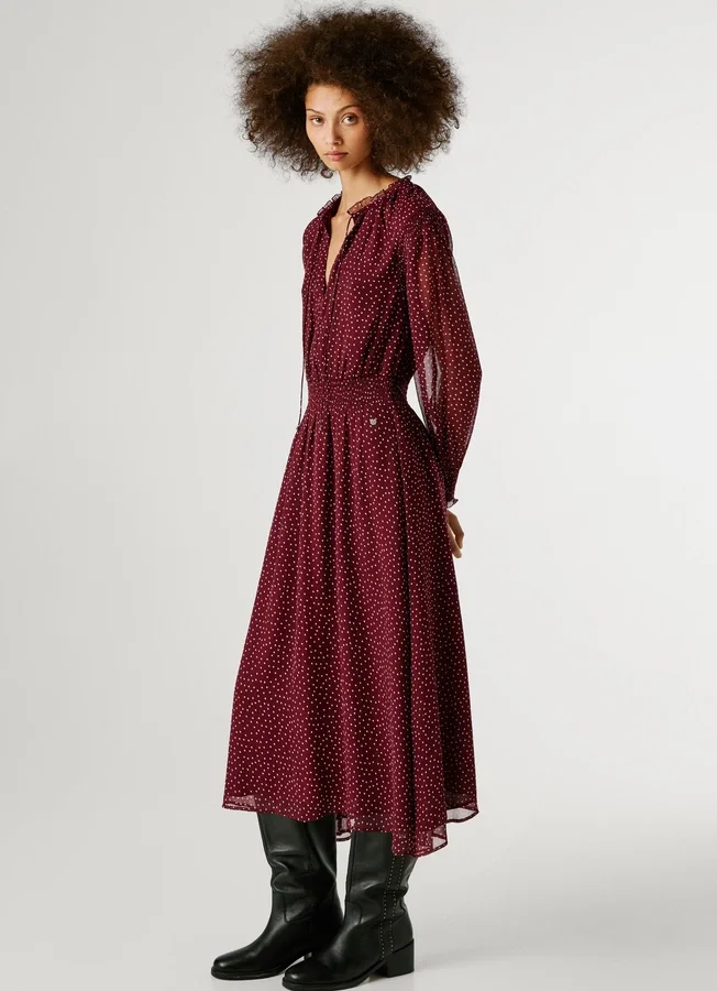 Midi-Kleid mit Polka-Dots Midi-Kleid mit Polka-Dots