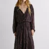 Midi-Kleid mit Streifenmuster Midi-Kleid mit Streifenmuster
