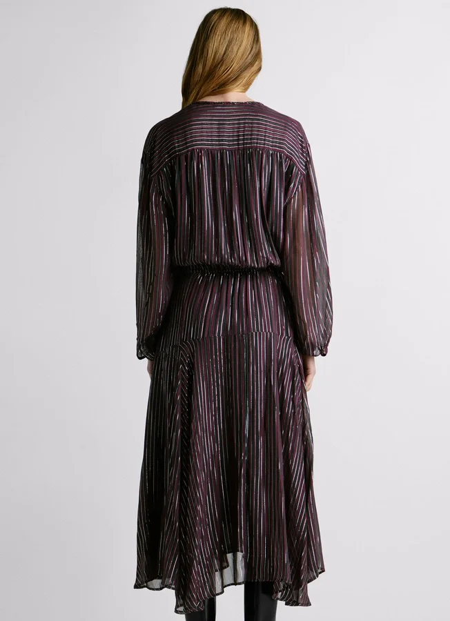 Midi-Kleid mit Streifenmuster Midi-Kleid mit Streifenmuster