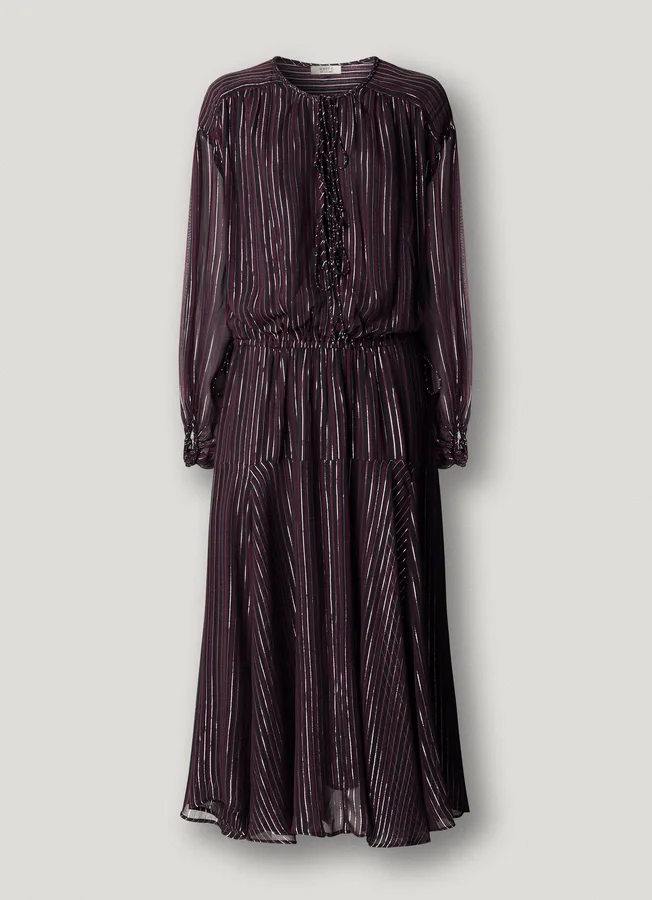 Midi-Kleid mit Streifenmuster Midi-Kleid mit Streifenmuster