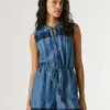 Mini-Jumpsuit mit Stickdetails