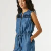 Mini-Jumpsuit mit Stickdetails