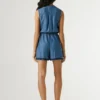 Mini-Jumpsuit mit Stickdetails