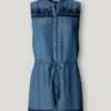 Mini-Jumpsuit mit Stickdetails