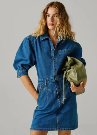 Mini-Kleid aus Denim in Regular-Fit