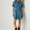 Mini-Kleid aus Denim in Regular-Fit Mini-Kleid aus Denim in Regular-Fit