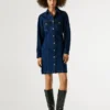 Mini-Kleid aus Denim in Regular-Fit