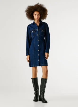 Mini-Kleid aus Denim in Regular-Fit