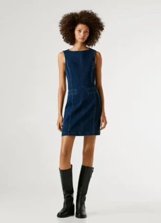 Mini-Kleid aus Denim in Regular-Fit