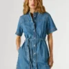 Mini-Kleid aus Denim in Regular-Fit Mini-Kleid aus Denim in Regular-Fit