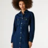 Mini-Kleid aus Denim in Regular-Fit