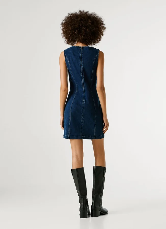 Mini-Kleid aus Denim in Regular-Fit Mini-Kleid aus Denim in Regular-Fit
