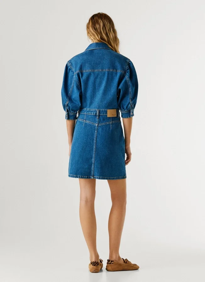 Mini-Kleid aus Denim in Regular-Fit Mini-Kleid aus Denim in Regular-Fit