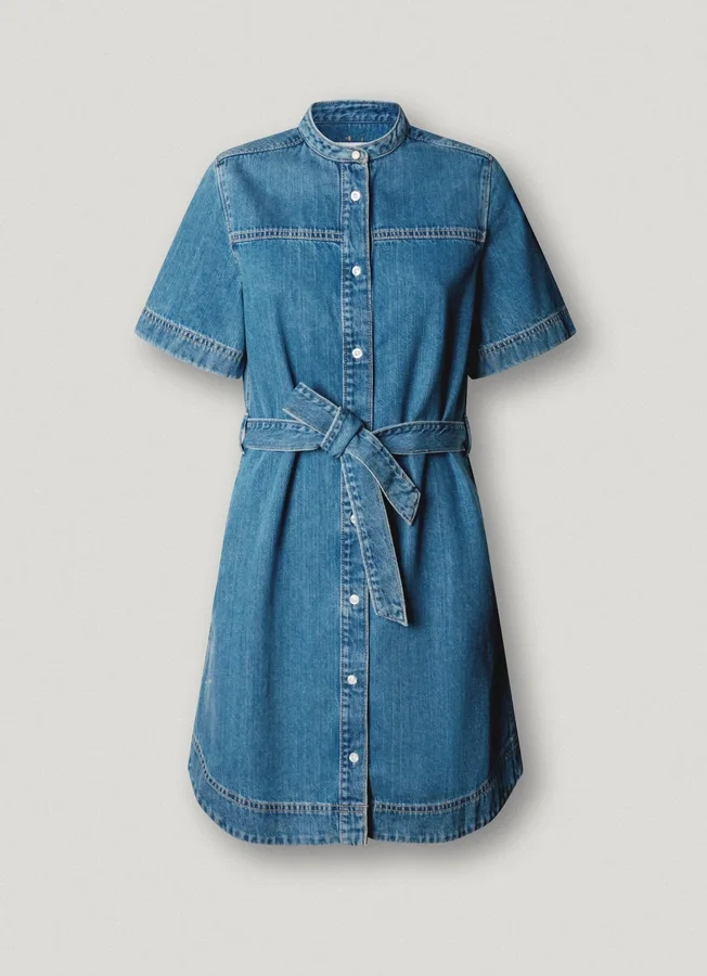 Mini-Kleid aus Denim in Regular-Fit Mini-Kleid aus Denim in Regular-Fit