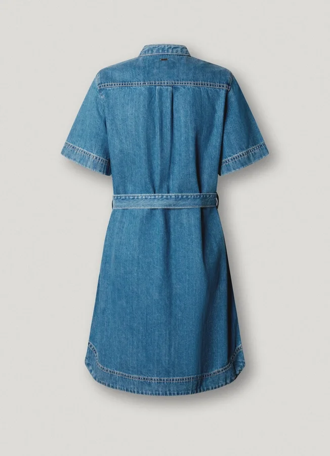 Mini-Kleid aus Denim in Regular-Fit Mini-Kleid aus Denim in Regular-Fit