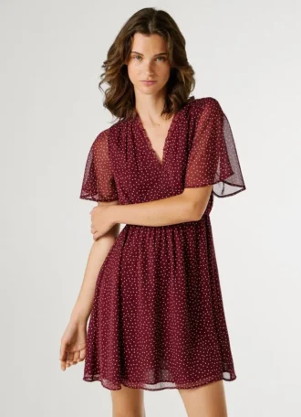 Mini-Kleid mit Polka-Dots