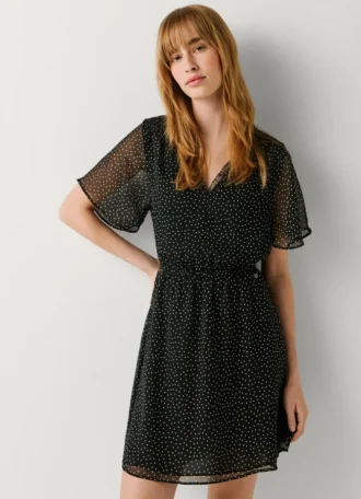 Mini-Kleid mit Polka-Dots