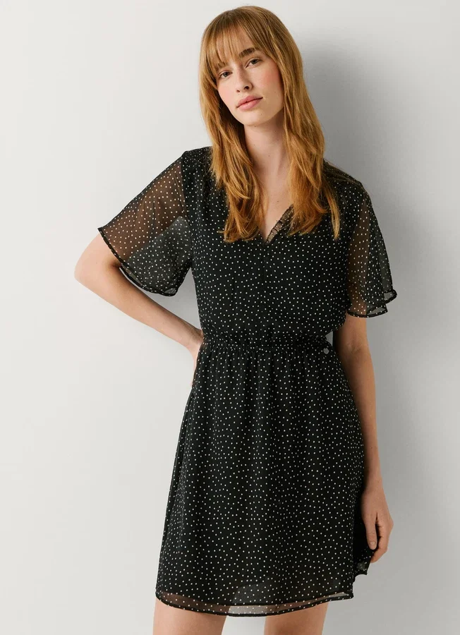 Mini-Kleid mit Polka-Dots Mini-Kleid mit Polka-Dots