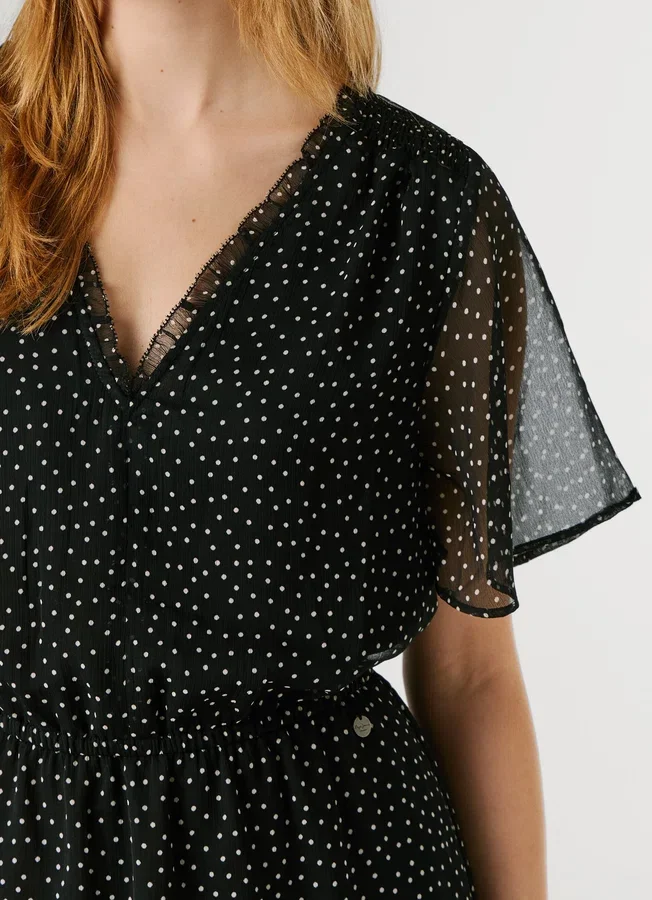 Mini-Kleid mit Polka-Dots Mini-Kleid mit Polka-Dots