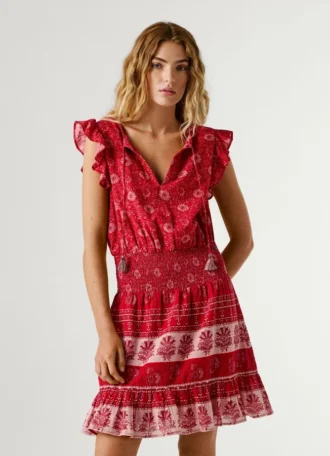 Minikleid mit Blumenprint