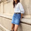Minirock aus Denim in Regular-Fit