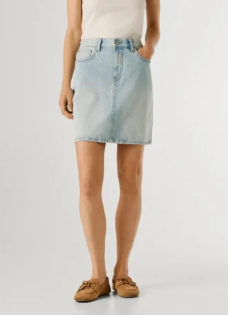 Minirock aus Denim in Regular-Fit