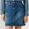 Minirock aus Denim in Regular-Fit