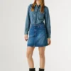 Minirock aus Denim in Regular-Fit